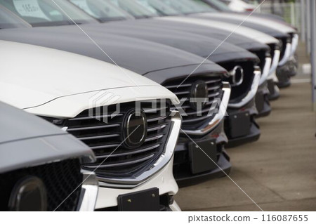 Used car image Cars lined up at dealers Mazda cars 116087655