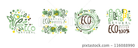 Eco Natural Labels and Logos Original Design Vector Set Eco Natural Labels and Logos Original Design Vector Set 116088990
