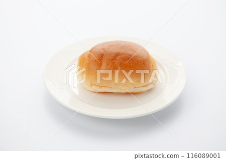 Bread rolled butter roll white background Bread rolled butter roll white background 116089001