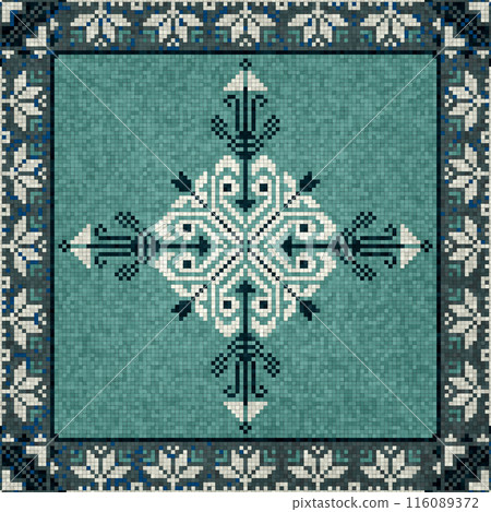 Mosaic tiles vector background 4 116089372