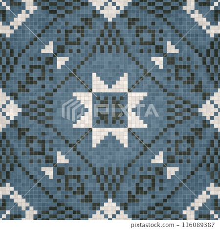 Mosaic tiles vector background 19 116089387