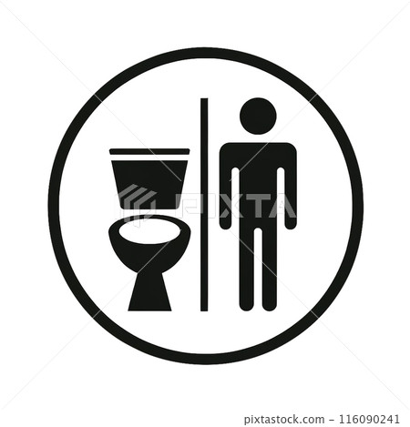 Monochrome toilet sign 116090241
