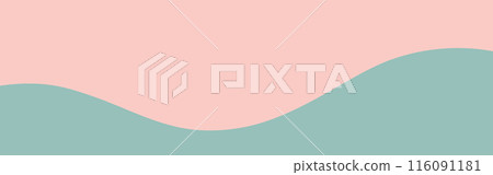 Two-color wave background material - Simple and stylish two-color design material - 16x5 116091181