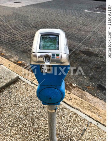 Blue parking meter Blue parking meter 116091187