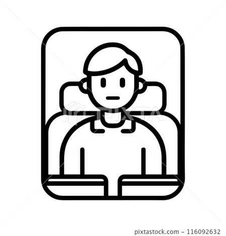 passenger icon or modern line symbol. Vector line art and icon design with bold outline. Black and white Pixel Perfect minimalistic symbol isolated white background. Silhouette simple thin sign passenger icon or modern line symbol. Vector line art and icon design with bold outline. Black and white Pixel Perfect minimalistic symbol isolated white background. Silhouette simple thin sign 116092632