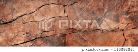 Stone background for design. Brown rock texture with cracks. 116092855