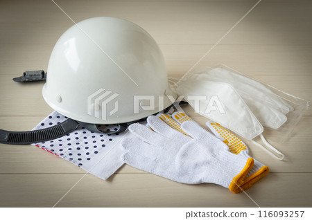 防災頭盔、工作手套、口罩、毛巾防災志願者防災用品 116093257