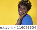 Woman Holding Face in Distress 116093304
