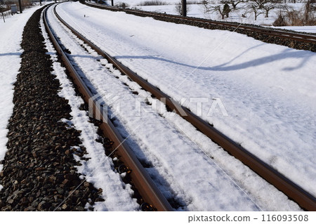 Snow Country Railway Tracks Uetsu Main Line 116093508