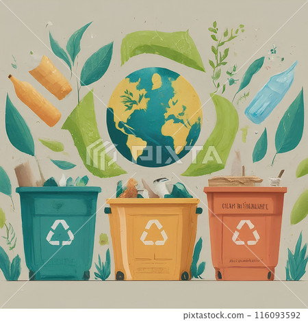 受回收啟發的插圖 受回收啟發的插圖 116093592
