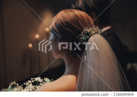 Bride and groom at wedding Bride and groom at wedding 116094904