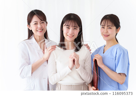 女性患者、醫生和護士 116095373