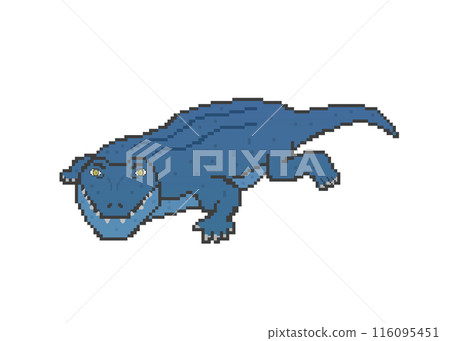 鱷魚_點圖（藍色） 116095451