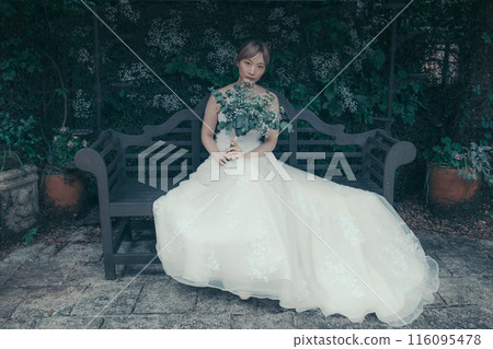 穿著婚紗的新娘 穿著婚紗的新娘 116095478