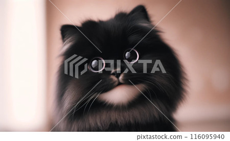 一隻表情豐富的貓用大眼睛盯著你 一隻表情豐富的貓用大眼睛盯著你 116095940