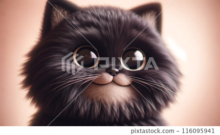 一隻表情豐富的貓用大眼睛盯著你 一隻表情豐富的貓用大眼睛盯著你 116095941
