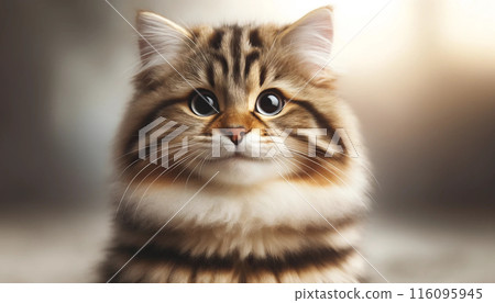 一隻表情豐富的貓用大眼睛盯著你 一隻表情豐富的貓用大眼睛盯著你 116095945