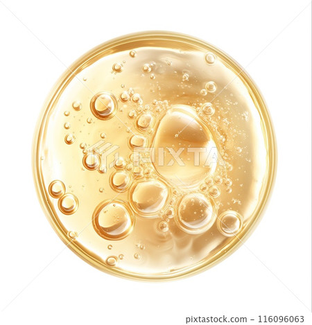 A drop of transparent yellow gel isolated on a white background. Cosmetic product sample A drop of transparent yellow gel isolated on a white background. Cosmetic product sample 116096063
