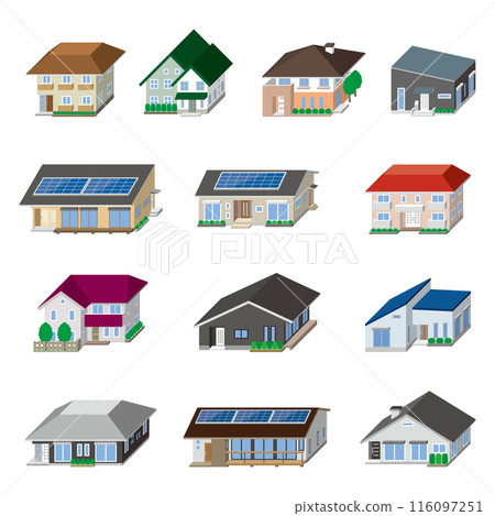 3D vector illustration of a house. 3D vector illustration of a house. 116097251