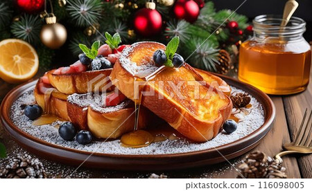 French toast with mixed berries and lots of syrup3 French toast with mixed berries and lots of syrup3 116098005