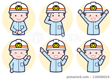 Male ambulance worker pose set_01 116098029