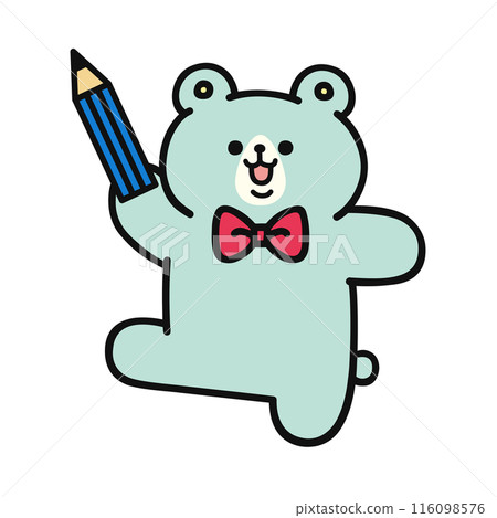 拿著鉛筆的熊 116098576