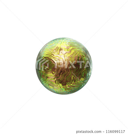 D abstract art with surreal 3D organic balls. in a smooth and soft wave-like bio form in an aluminium-metal material, transparent background 116099117