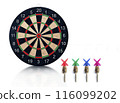 Darts with dartboard. transparent background 116099202