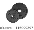 dumbbell discs, transparent background 116099297