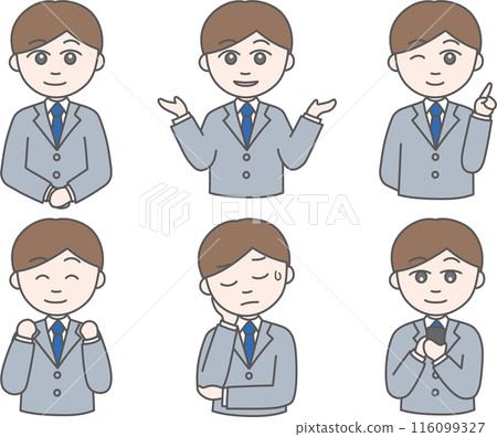 Male staff pose set Male staff pose set 116099327