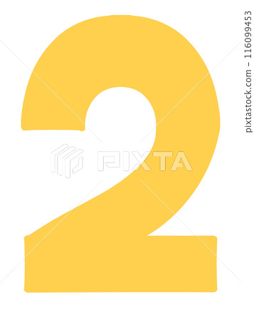 Illustration material of the number two 116099453