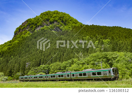初夏在仙山線運行的E721系列 116100312