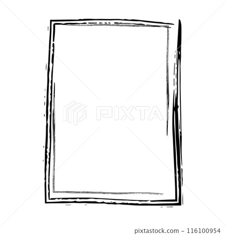 Frame border grunge texture, shape icon for decorative vintage doodle element for design in vector illustration Frame border grunge texture, shape icon for decorative vintage doodle element for design in vector illustration 116100954