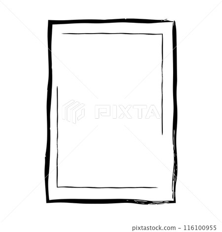 Frame border grunge texture, shape icon for decorative vintage doodle element for design in vector illustration Frame border grunge texture, shape icon for decorative vintage doodle element for design in vector illustration 116100955