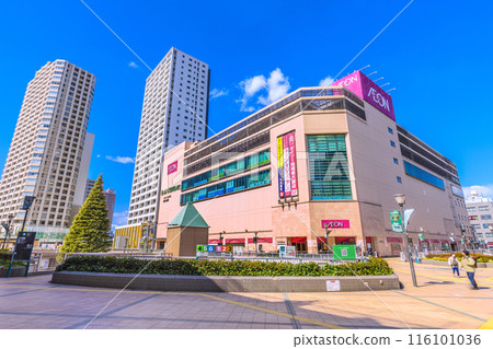 Sagamihara cityscape in Japan, overlooking Hashimoto Station and tower apartment buildings, etc. (21st) 116101036