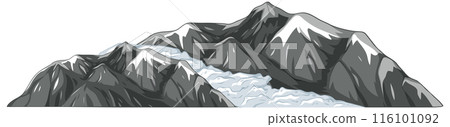 Majestic Mountain Glacier Landscape 116101092