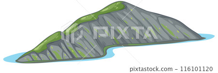 Rocky Island with Greenery 116101120