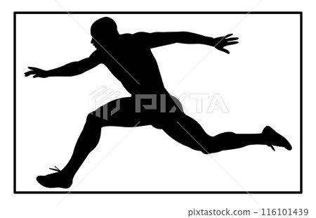Hurdler silhouette. Hurdler Silhouette on white background Hurdler silhouette. Hurdler Silhouette on white background 116101439