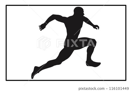 Hurdler silhouette. Hurdler Silhouette on white background Hurdler silhouette. Hurdler Silhouette on white background 116101449