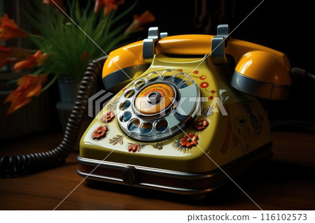 Retro rotary dial telephone. 116102573