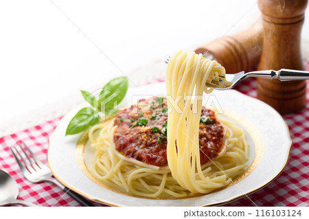 Lifting steaming spaghetti with a fork Lifting steaming spaghetti with a fork 116103124