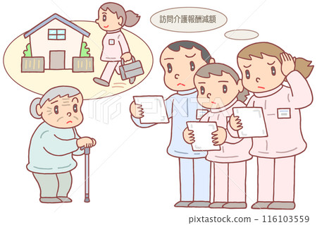 Nursing care - Reduction in visiting care fee, visiting care staff, nursing care fee revision, fee reduction 116103559