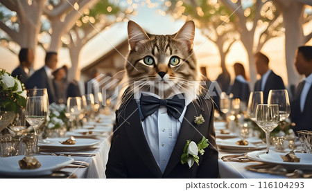Cat in a Tuxedo (AI-generated image) 116104293