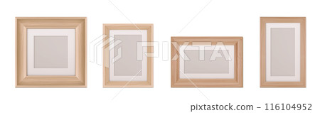 Photo or picture wooden frame mockup. Photo or picture wooden frame mockup. 116104952
