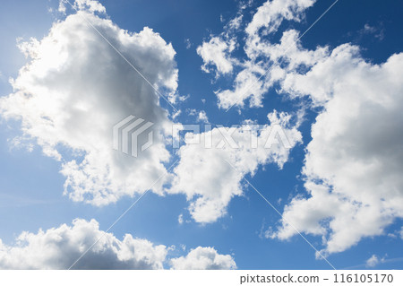 Blue sky with cumulus cloud on a sunny summer day Blue sky with cumulus cloud on a sunny summer day 116105170