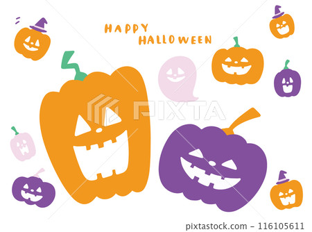 Jack-o-lantern illustration set Jack-o-lantern illustration set 116105611
