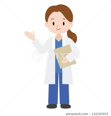 Illustration of a female doctor Illustration of a female doctor 116105835