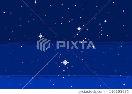 Pixel art winter starry sky Pixel art winter starry sky 116105985