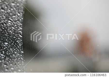 Water drop on the windshield 116106463