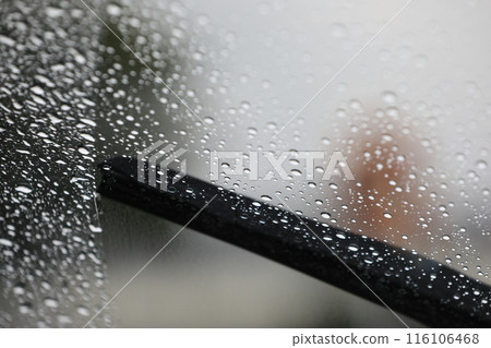 Water drop on the windshield 116106468